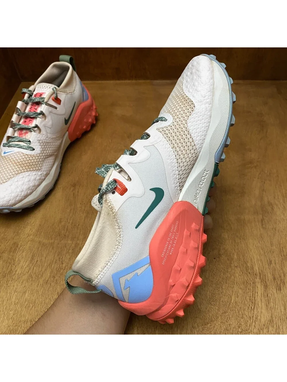 Nike Wildhorse 7 Trail Running Shoes Womens Sz 8 Pale Ivory Sneakers CZ1864-600